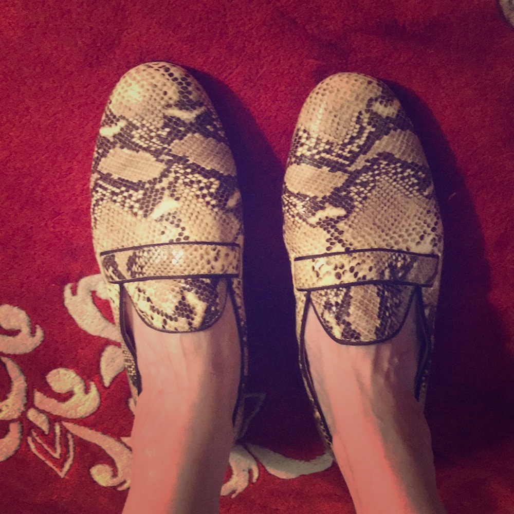 Daryl robin snake print, genuine leather loafers
